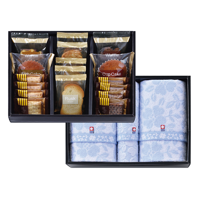 【送料無料】 コンビネーションギフト　ベイクドスイーツセレクション＆はなみずき　今治タオルセット　No.100