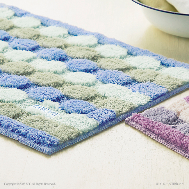 【送料無料】 チェルベ　大判バスマット　No.50 （ブルー）