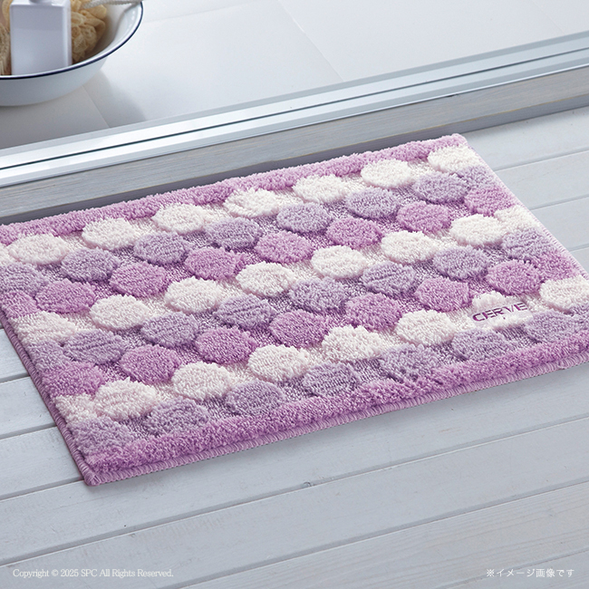 【送料無料】 チェルベ　大判バスマット　No.50 （パープル）