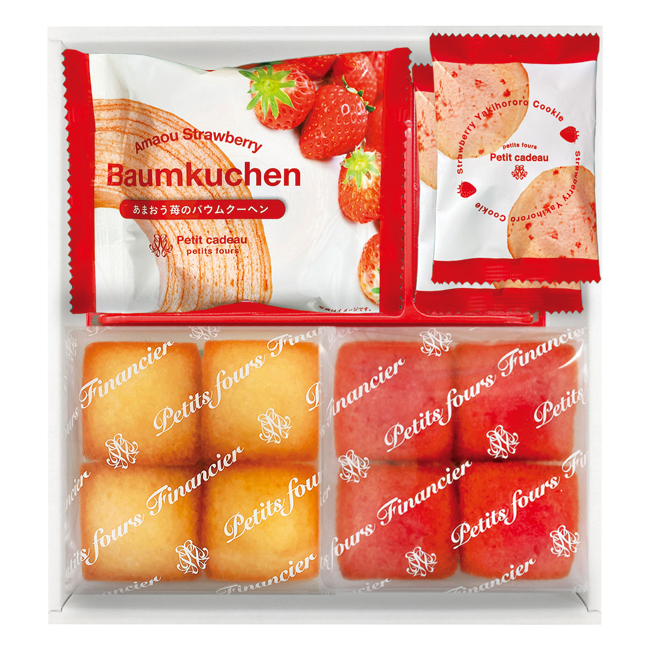 【送料無料】 あまおう苺バウムクーヘン＆プチフィナンシェ　ギフトボックス　No.15