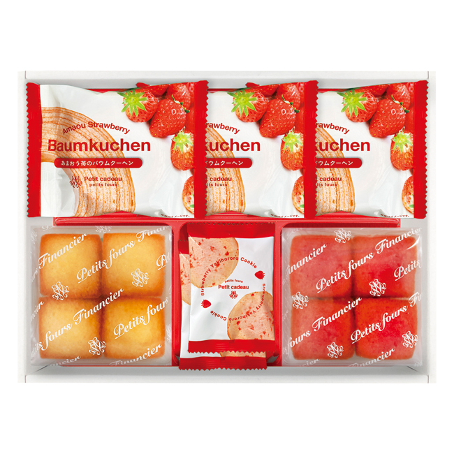 【送料無料】 あまおう苺バウムクーヘン＆プチフィナンシェ　ギフトボックス　No.20