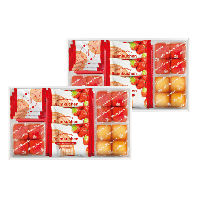 【送料無料】 あまおう苺バウムクーヘン＆プチフィナンシェ　ギフトボックス　No.50