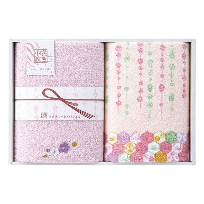 小町工房 咲き小紋 フェイスタオル2P No.15