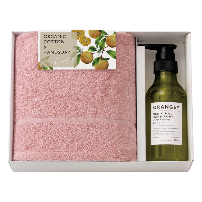 ORANGEY〈オランジー〉　薬用ハンドソープ・ハンドタオルセット　No.30　（ピンク）｜特選ギフト｜